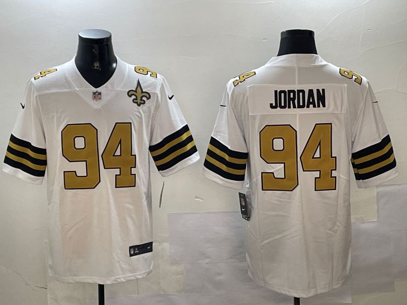 Men New Orleans Saints 94 Jordan White 2024 Nike Limited NFL Jersey style 4